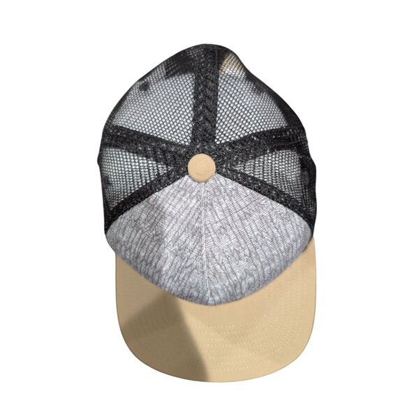 Prana Mens SoCal Trucker Hat Snapback Tan Gray Mesh Cap Organic Lightweight NWT - Picture 3 of 8